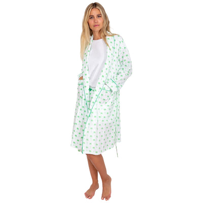 Women's Green Palm Tree Robe