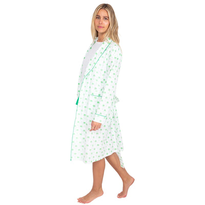 Women's Green Palm Tree Robe