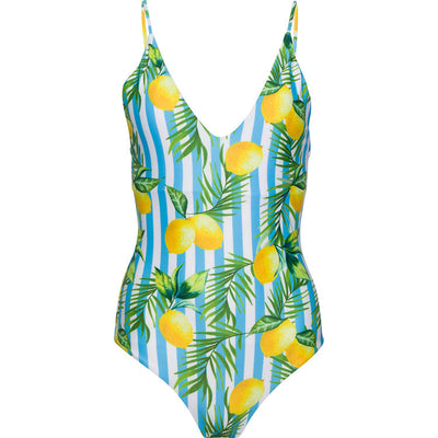 Women's Parker Lemon Stripe One Piece Swimsuit